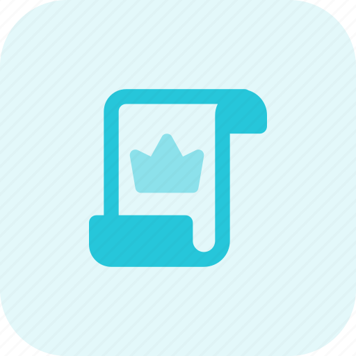 Crown, paper, rewards, document icon - Download on Iconfinder