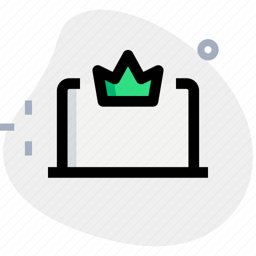 Crown, laptop, rewards, computer icon - Download on Iconfinder