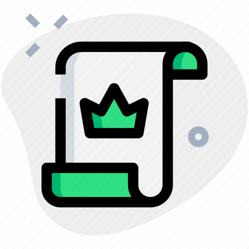 Crown, paper, rewards, file icon - Download on Iconfinder