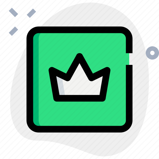 Crown, square, badge, rewards icon - Download on Iconfinder