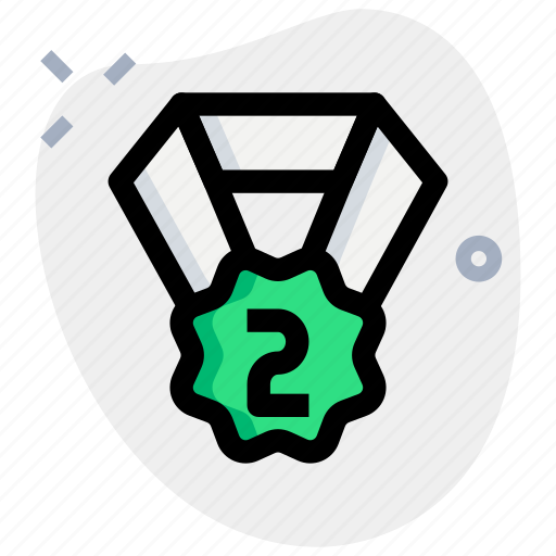 Flower, silver, medal, two, rewards icon - Download on Iconfinder