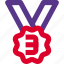 flower, bronze, medal, rewards 