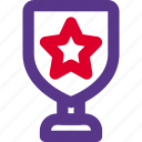 star, shield, trophy, rewards