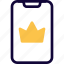 crown, smartphone, rewards, mobile 