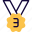 flower, bronze, medal, rewards 