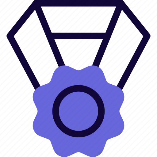 Flower, medal, two, rewards, emblem icon - Download on Iconfinder