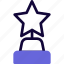 star, trophy, two, rewards 