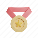 medal, front, reward, badge, achievement 