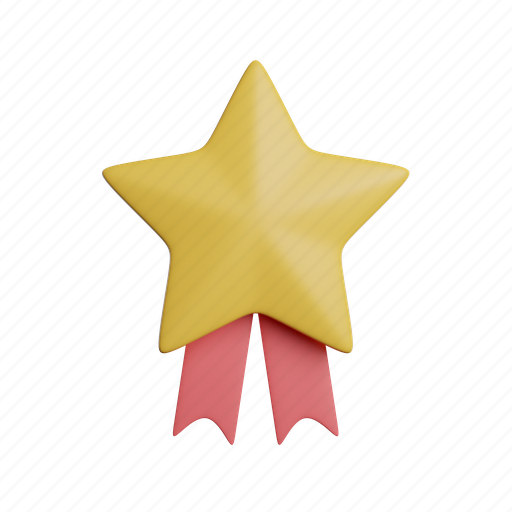 Badge, front, star, medal, military, prize, army 3D illustration - Download on Iconfinder