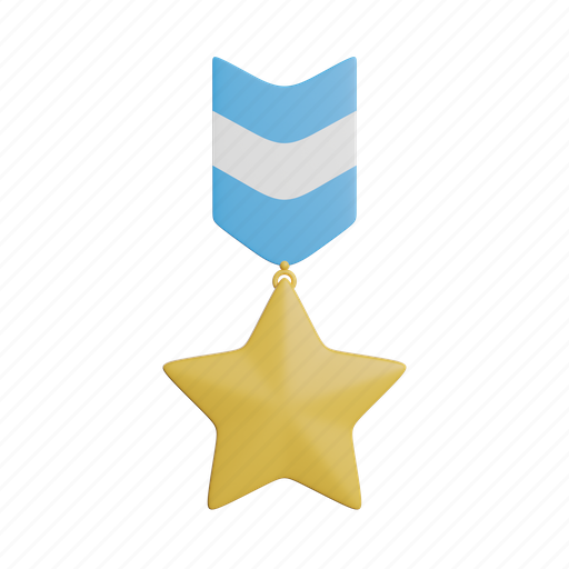Medal, front, reward, badge, achievement, prize, winner 3D illustration - Download on Iconfinder