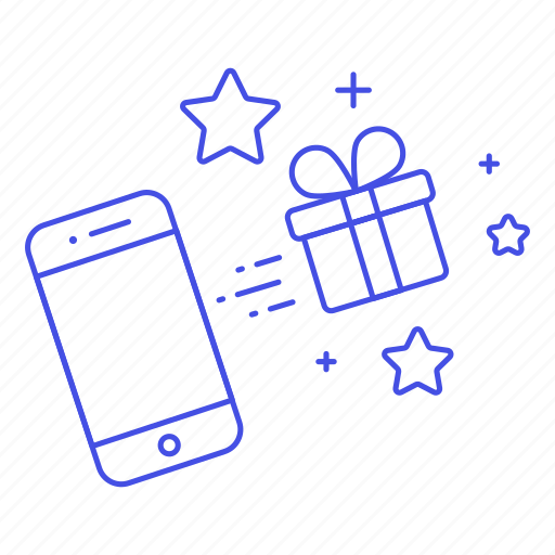 Gift, phone, rewards, send, sharing, star, surprise icon - Download on Iconfinder