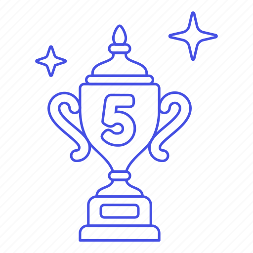 Fifth, five, gold, rewards, star, trophy, winner icon - Download on Iconfinder