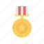 achievement, goal, medal, reward 