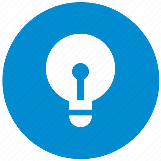 Blue, bulb, lamp, light, lighting, round icon - Download on Iconfinder