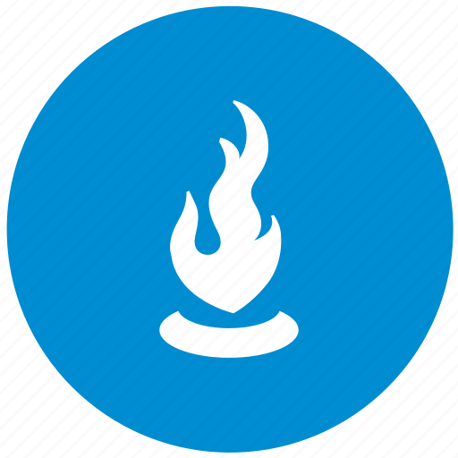 Blue, burn, candle, candlelight, light, round icon - Download on Iconfinder