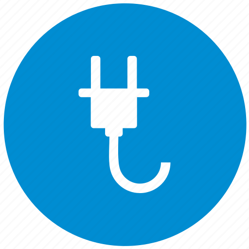 Blue, charge, electric, plug, round, socket icon - Download on Iconfinder