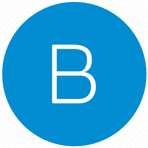 B, key, keyboard, letter, round icon - Download on Iconfinder