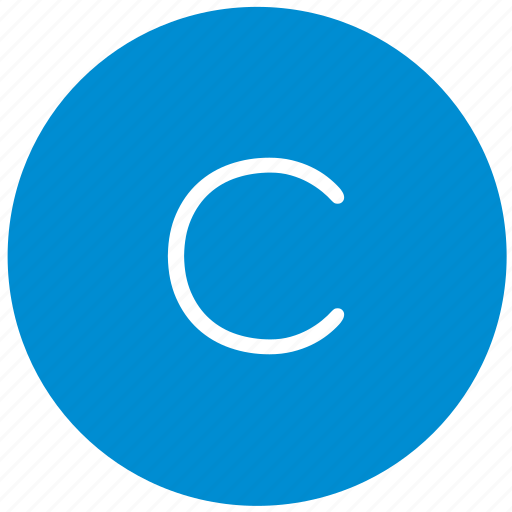 C, key, keyboard, letter, round icon - Download on Iconfinder
