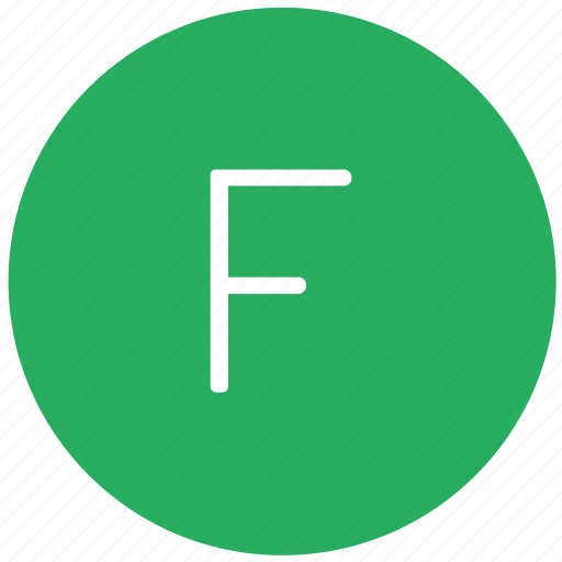 F, green, key, keyboard, letter icon - Download on Iconfinder