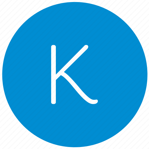 K, key, keyboard, letter, round icon - Download on Iconfinder