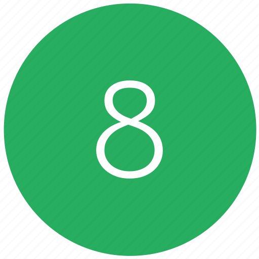 Eight, green, keyboard, number icon - Download on Iconfinder