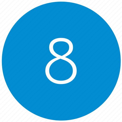 Eight, keyboard, number, round icon - Download on Iconfinder