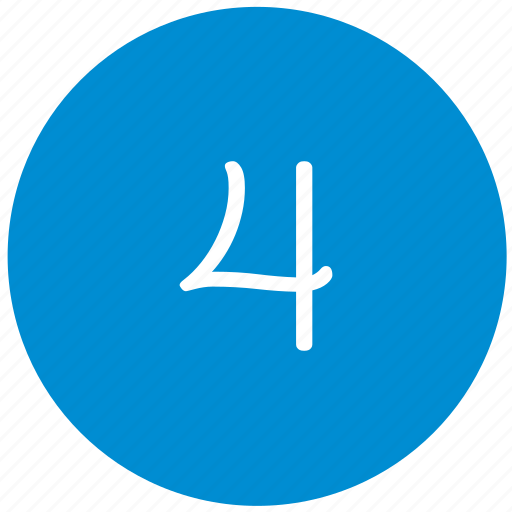 Four, keyboard, number, round icon - Download on Iconfinder