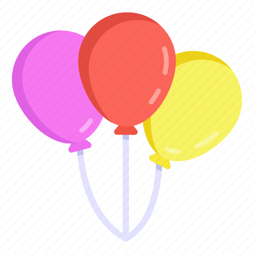 Helium balloons, balloons, party balloons, birthday balloons, celebrations icon - Download on Iconfinder