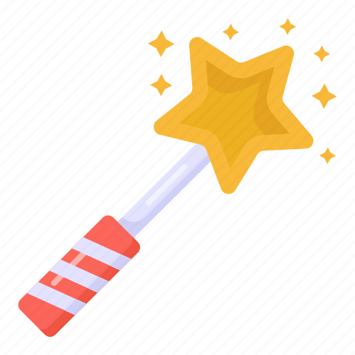 Magic stick, magic wand, fairy stick, sprinkle stick, wand icon - Download on Iconfinder
