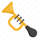cornet horn, horn, klaxon, honk, musical instrument 
