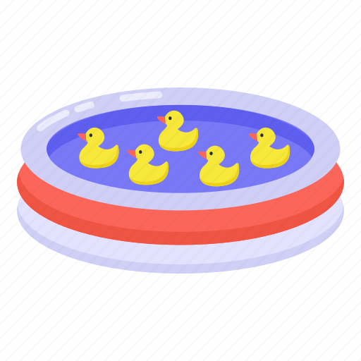 Rubber ducks, duck pond, duck pool, baby pool, babies pool icon - Download on Iconfinder
