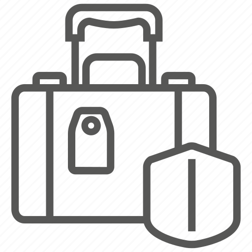 Insurance, luggage, bag, baggage, protection, suitcase icon - Download on Iconfinder