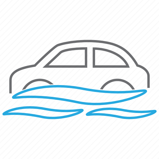 Car, flood, water icon - Download on Iconfinder