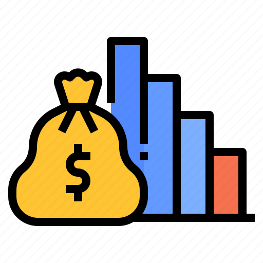 Chart, graph, money, reduction, statistic icon - Download on Iconfinder