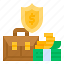 briefcase, company, insurance, money, prevention