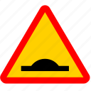asfalt, attention, road, rough, sign
