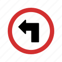 arrow, left, left turn