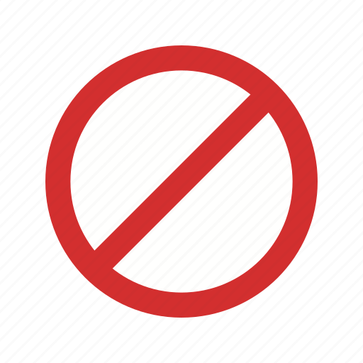 No, no entry, stop icon - Download on Iconfinder