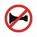 horn forbidden, sign, warning