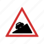 ascent, ascent steep, road sign 