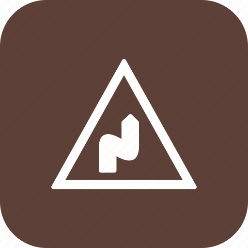 Double bend, right, road sign icon - Download on Iconfinder