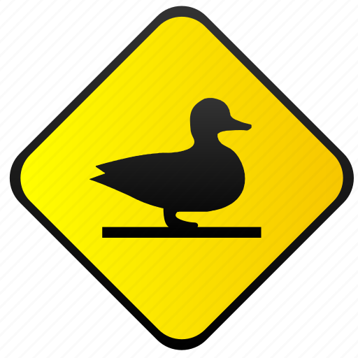 Duck, road, sign, warning icon - Download on Iconfinder