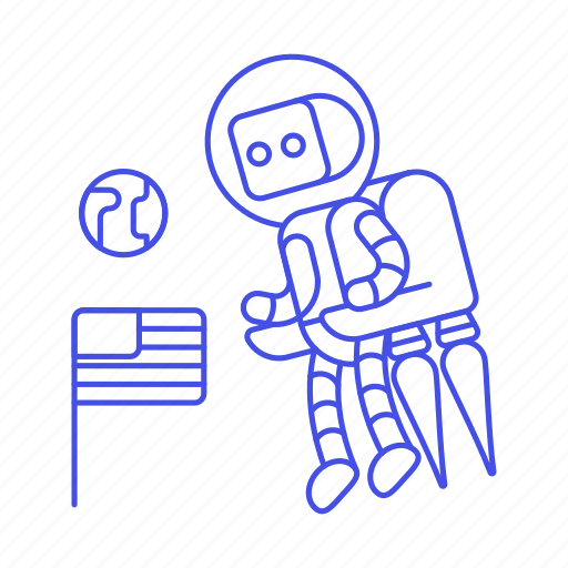 Ai, astronaut, earth, explorer, flag, jet, moon icon - Download on Iconfinder