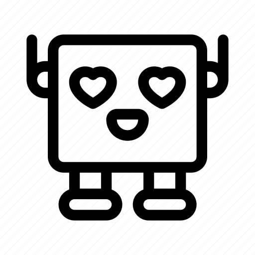 Robot, emoji, robotics, smileys, heart icon - Download on Iconfinder