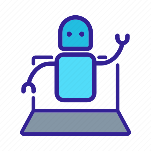 Communication, contour, linear, machine, robot, technology icon - Download on Iconfinder