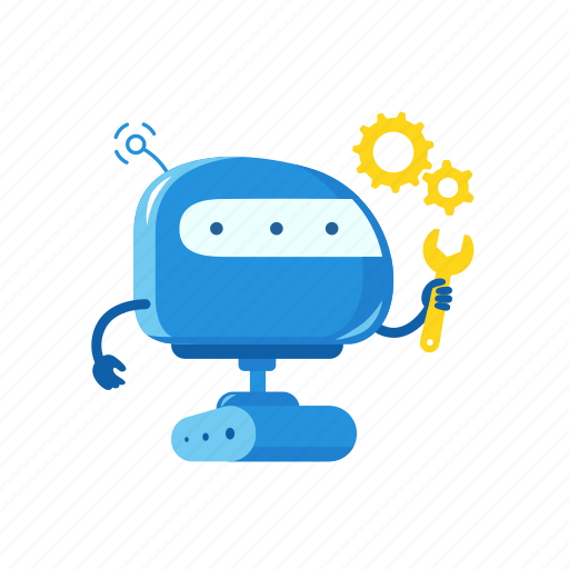 Robot, support, repair, wrench, gears icon - Download on Iconfinder