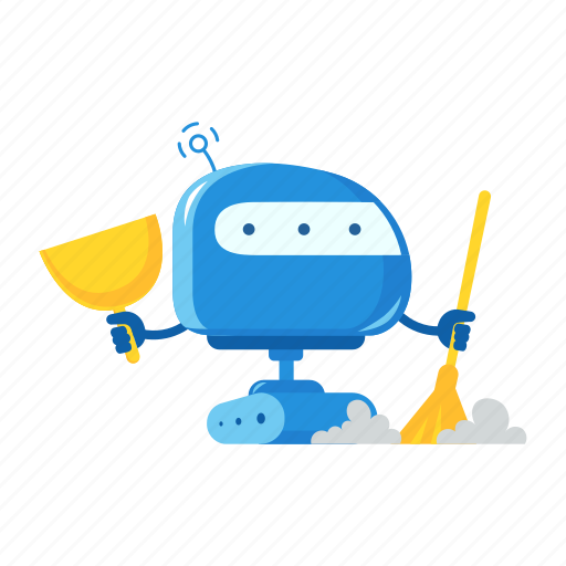 Robot, cleaning, automation, broom icon - Download on Iconfinder