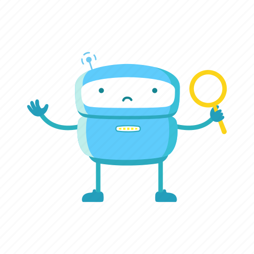 Robot, search, magnifier, failure icon - Download on Iconfinder