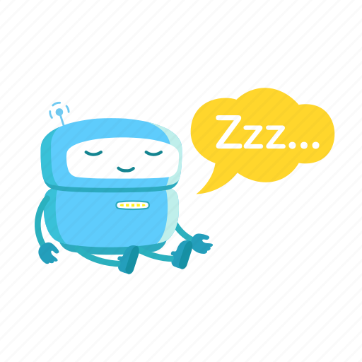 Robot, sleep, hibernation icon - Download on Iconfinder