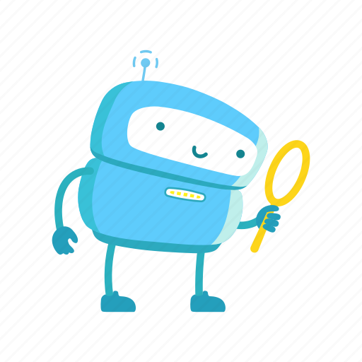 Robot, search, magnifier icon - Download on Iconfinder